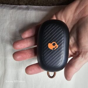 Skullcandy True Wireless Bluetooth In-Ear Earbuds Black Orange Double CASE ONLY